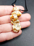 Raw Citrine Cluster Pendant