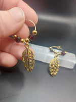 Leaf Hoop Earrings