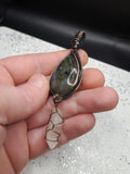 Labradorite with Quartz Pendant