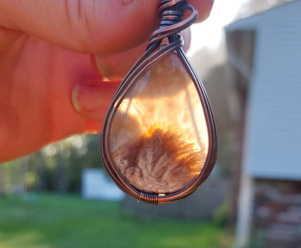 Plum Agate Pendant