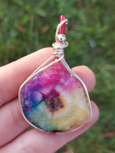 Rainbow Solar Quartz Pendant