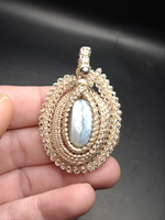 Blue Owyhee Opal Pendant