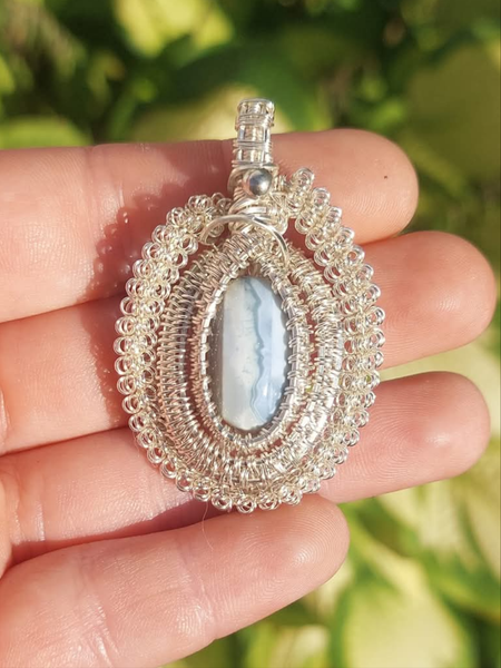 Blue Owyhee Opal Pendant