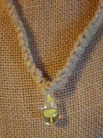 Yellow Glass Mushroom Necklace