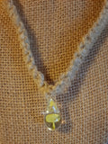 Yellow Glass Mushroom Necklace