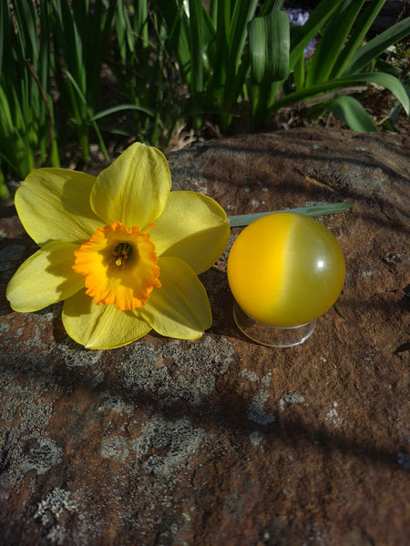 Yellow Cat Eye Sphere