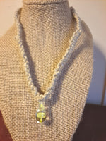 Yellow Glass Mushroom Necklace