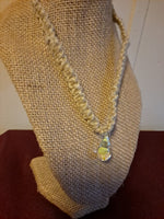 Yellow Glass Mushroom Necklace