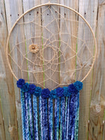 Burlap Flowers Dream Catcher