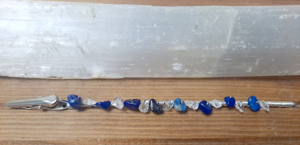 Sodalite & Quartz Clip