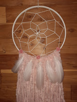 Pink Roses Dream Catcher