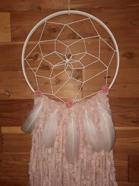 Pink Roses Dream Catcher