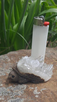 Quartz and Natural Mineral Turtle Carving