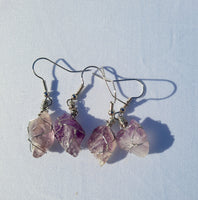 Amethyst Raw Earrings