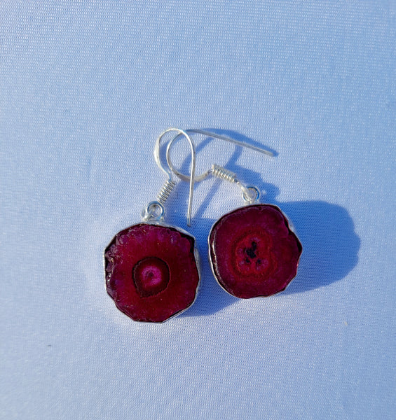 Red Solar Quartz Earrings