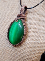 Green Cat Eye Quartz Pendant