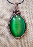 Green Cat Eye Quartz Pendant