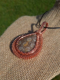 Coral Fossil Agate Pendant