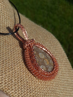 Coral Fossil Agate Pendant