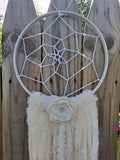 Off White Flower Dream Catcher