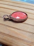 Pink Dyed Agate Pendant