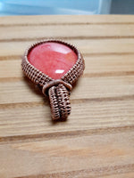 Pink Dyed Agate Pendant