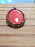 Pink Dyed Agate Pendant