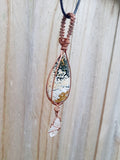Ocean Jasper with Quartz Pendant