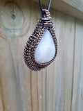 White Lace Agate Pendant