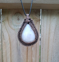 White Lace Agate Pendant