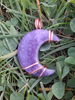 Lepidolite Moon Pendant