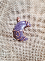 Lepidolite Moon Pendant