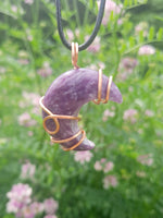 Lepidolite Moon Pendant