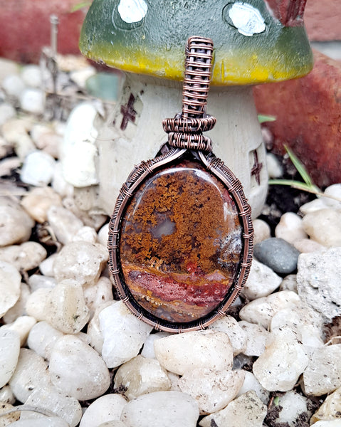 Red Moss Agate Pendant