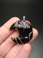 Black Obsidian Moon Pendant