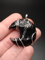 Black Obsidian Moon Pendant