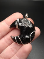 Black Obsidian Moon Pendant