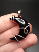 Black Onyx Moon Pendant