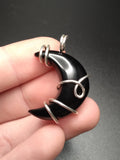 Black Onyx Moon Pendant