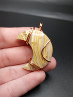 Lace Agate Moon Pendant