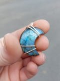 Labradorite Moon Pendant