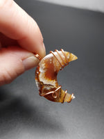 Red Moss Agate Moon Pendant