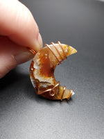 Red Moss Agate Moon Pendant