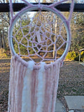 Rose Quartz Kitty Dream Catcher